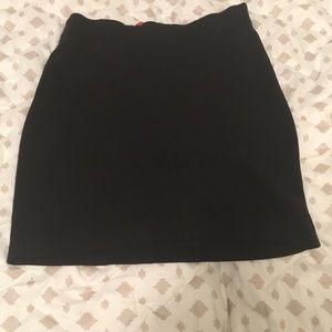Anne Taylor black mini skirt petite short zippered